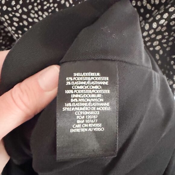 NWT Alice + Olivia Black Inka Glitter Dot Mini Dress 10 - Picture 7 of 9